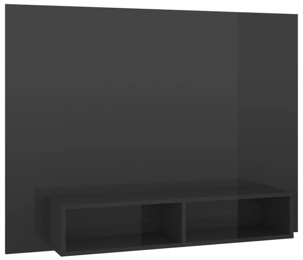 808277 vidaXL Comodă TV de perete, gri extralucios, 120x23,5x90 cm, PAL