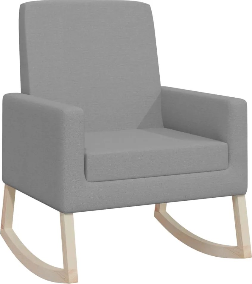 vidaXL Scaun balansoar, gri deschis, material textil