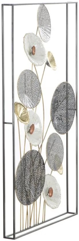 Decoratiune de perete multicolora din metal, 50x6x90,5 cm, Grid Mauro Ferretti