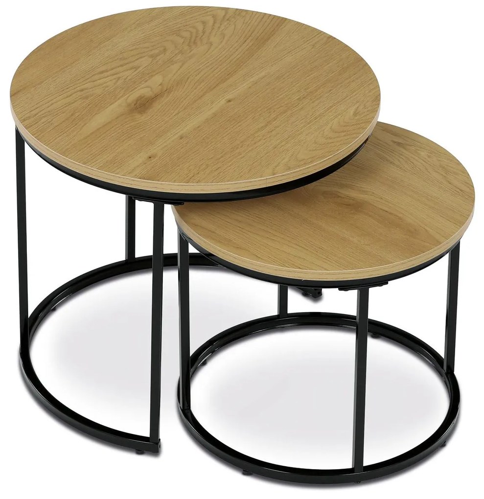 Set 2 măsuțe de cafea Conmovedor (stejar sălbatic). 1121144