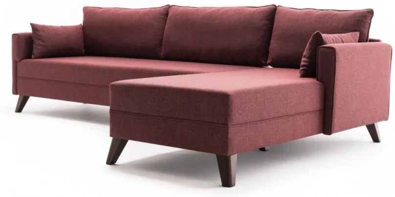 Coltar pe Dreapta, Cadru de Lemn / MDF, Bella, Bordo