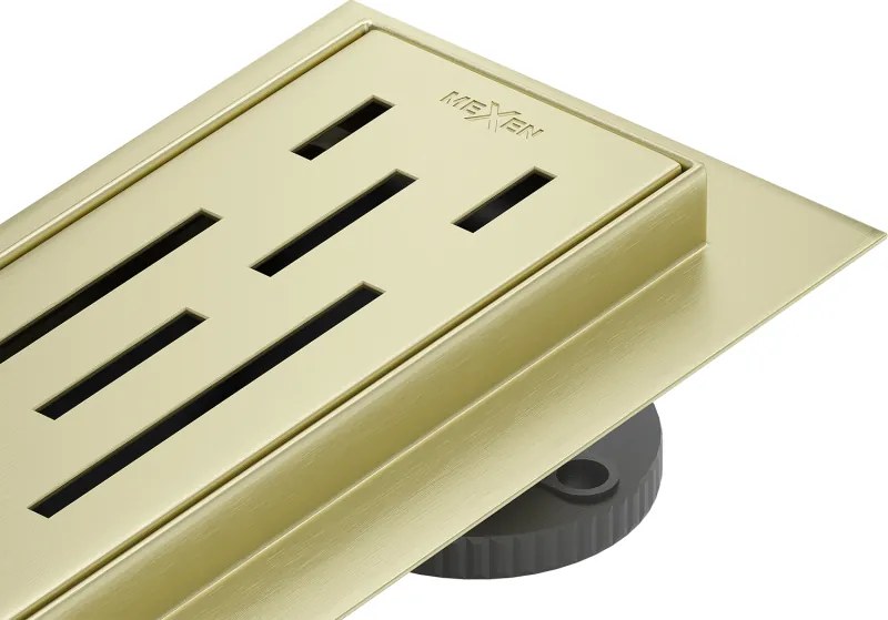 Mexen Flat 360° M01 scurgere liniară rotativă 80 cm, auriu periat - 1A20080-40