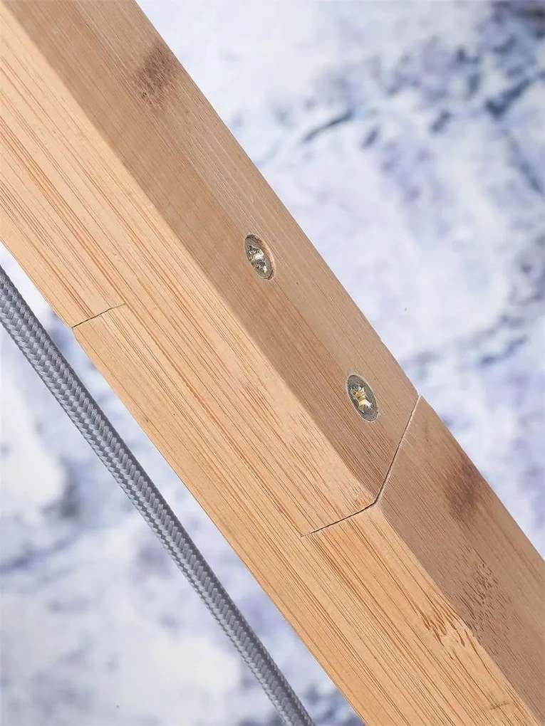 Lampadar eco din bambus cu ratan Tanami L nat./disc nat