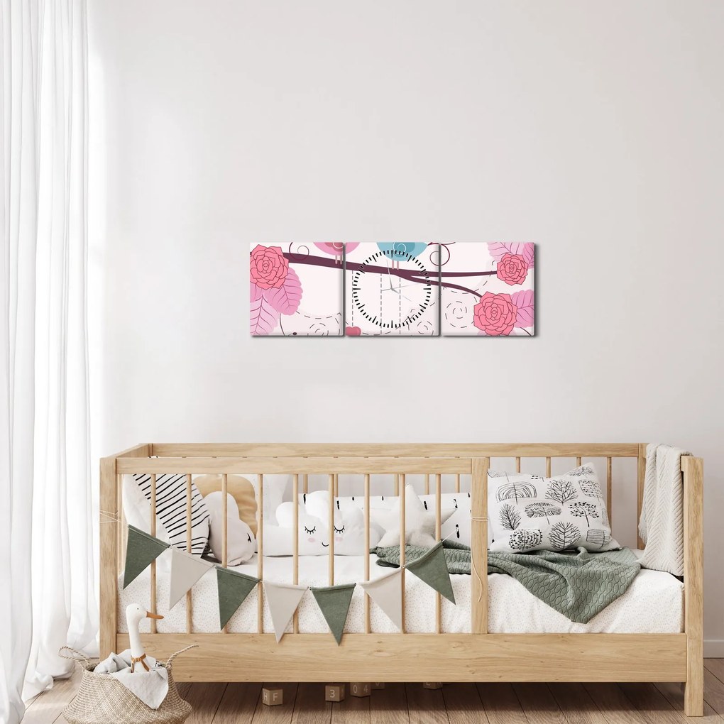 Tablou - Timpul de iubire (cu ceas) (90x30 cm)