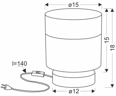 Lampă de masă PORTO 1xE27/60W/230V negru/maro