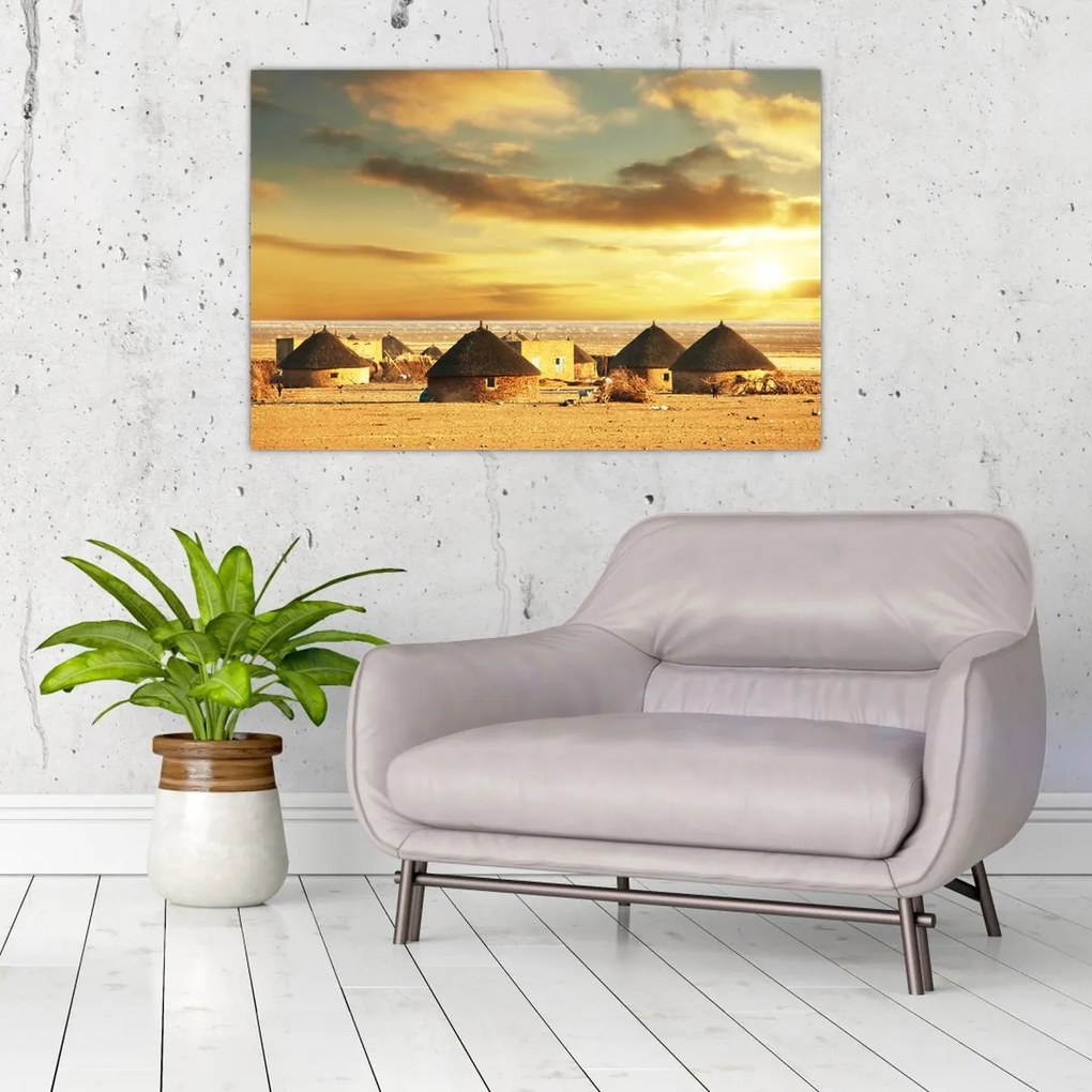 Tablou - Colibe în deșert (90x60 cm)