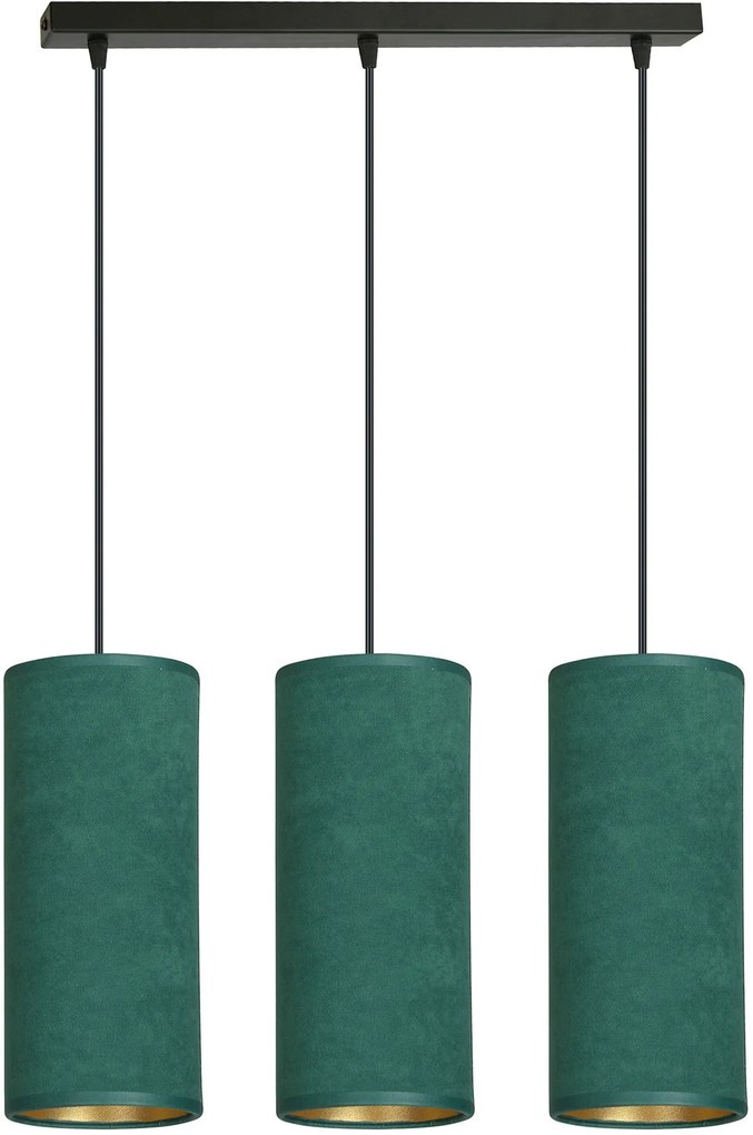 Emibig Bente lampă suspendată 3x60 W negru-verde-auriu 1058/3