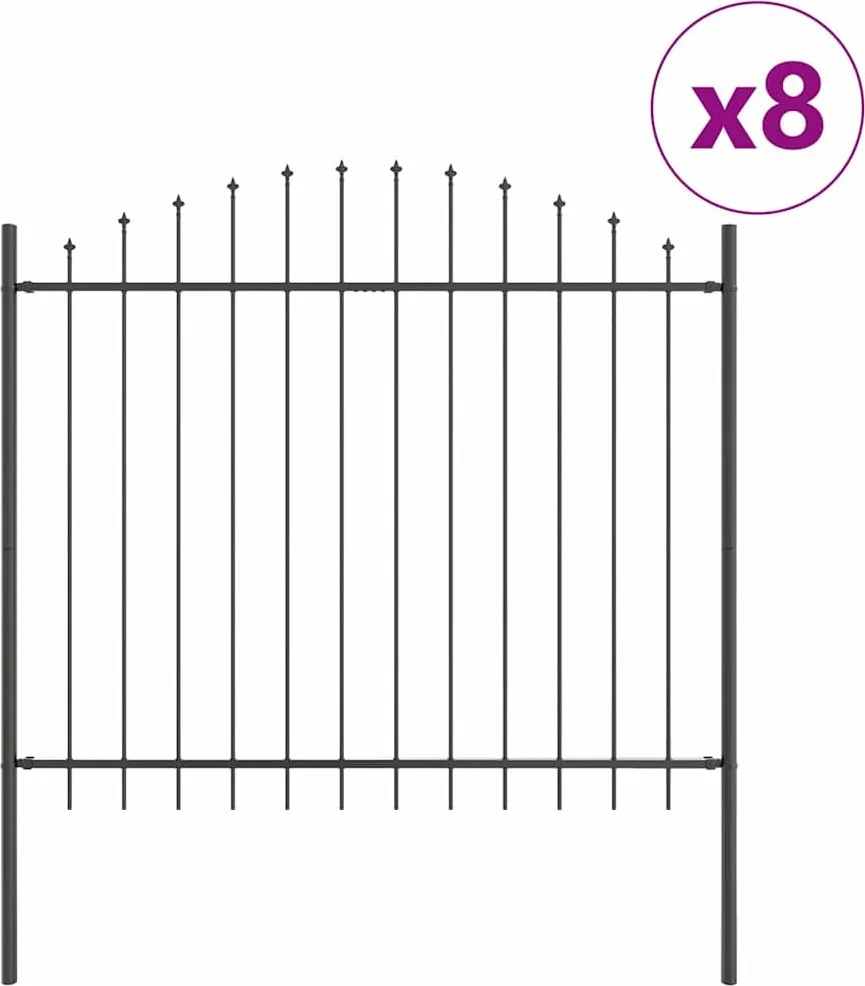 vidaXL Gard de Grădină 8 pcs Gri 170 x 165 cm