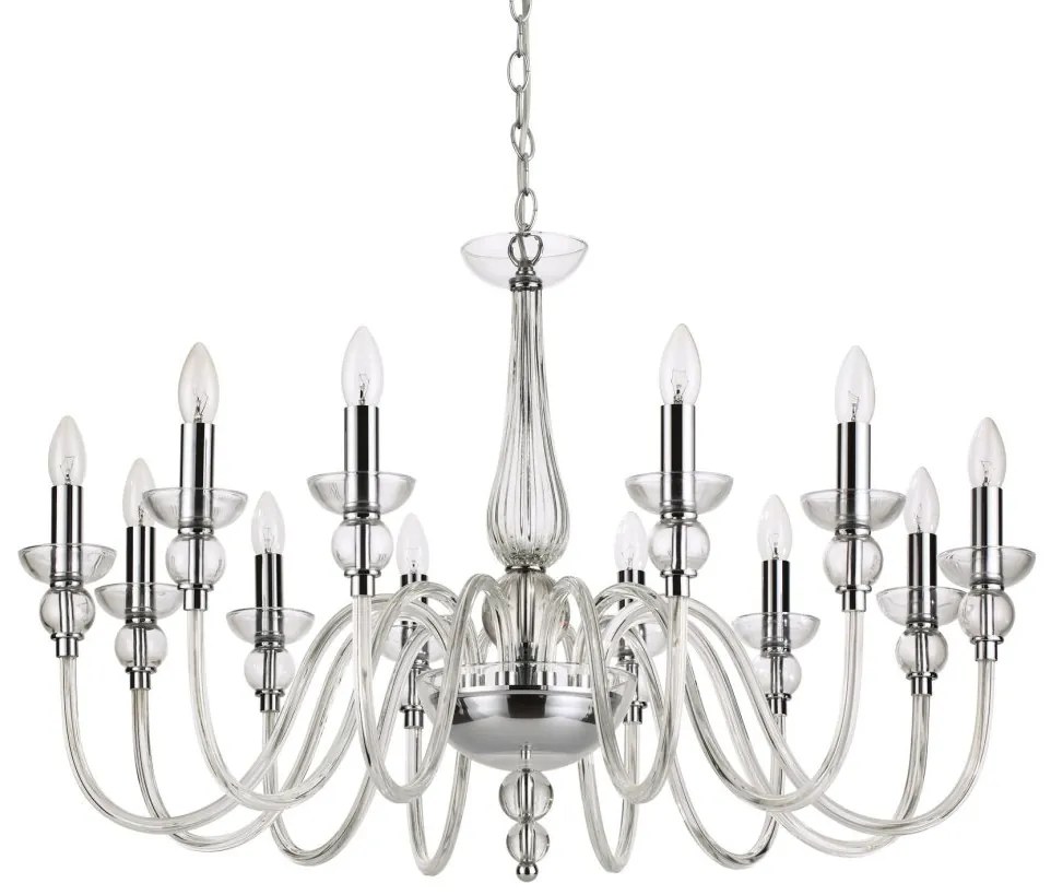 Candelabru elegant cu 12 brate DOGE SP12 TRASPARENTE 168906