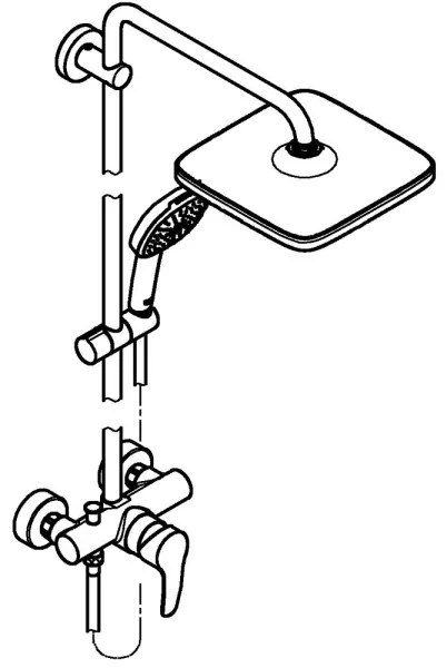 GROHE 26985001 - Sistem de duș VITALIO COMFORT 250, 250 × 250 mm, crom lucios