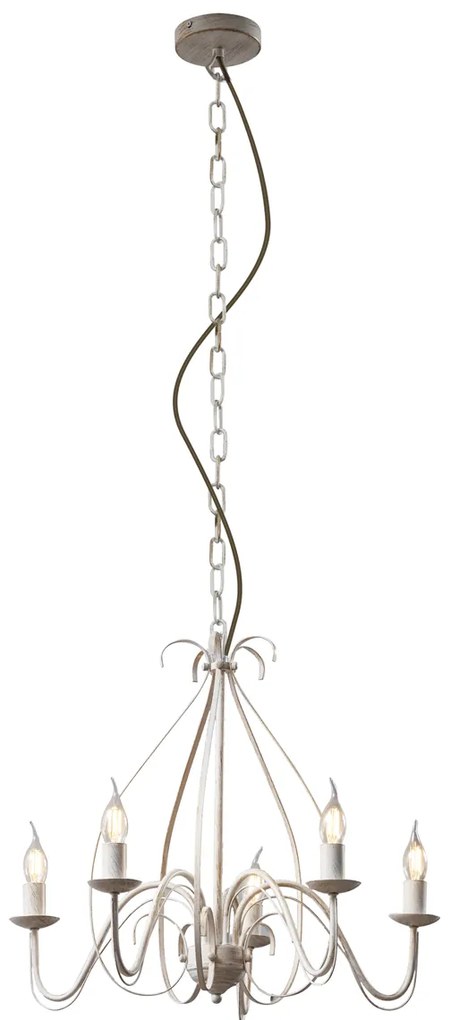 Candelabru clasic crem cu 5 lumini - Giuseppe