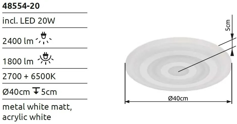 Plafoniera LED design slim ALOIS