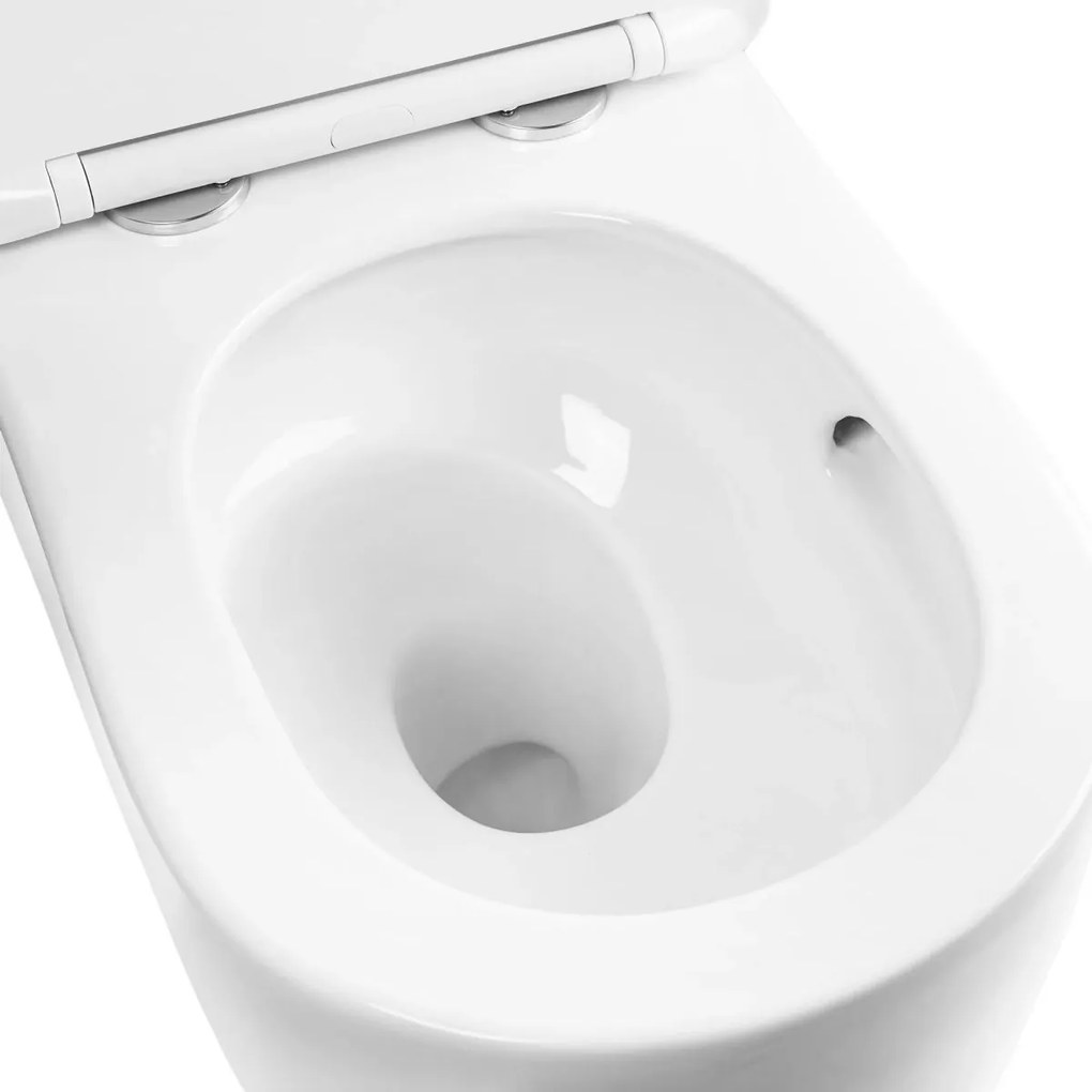 Rea Eddy vas wc cu capac soft-close agatat da alb lucios REA-C6560