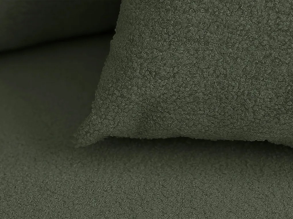 OFERTA Set canapea extensibila reversibila in L SMART BOUCLE 232x143 cm, verde inchis Calitatea II