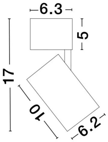 Spot LED aplicat, directionabil MINIAIR alb NVL-9720101