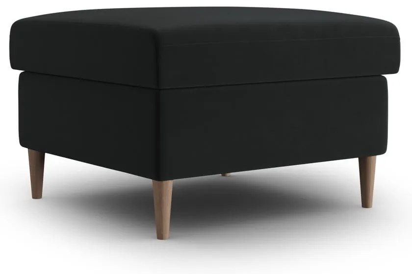 Taburet negru cu tapițerie din catifea Kyoto – Cosmopolitan Design