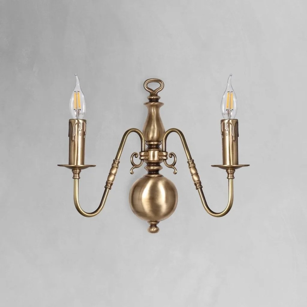 Aplica de perete clasic elegant din alama masiva Flemish