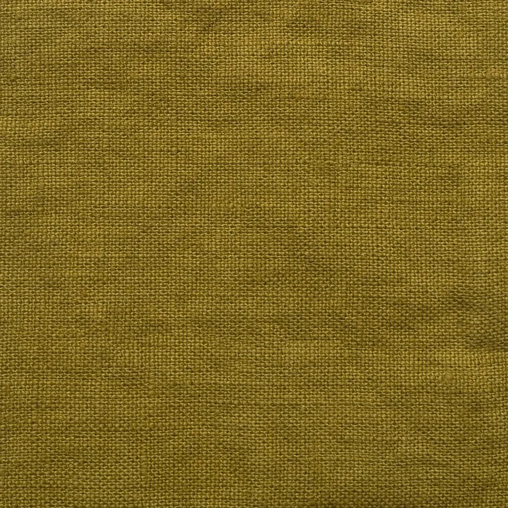 Draperie galben ocru-verde din in 140x250 cm Moss Green – Linen Tales