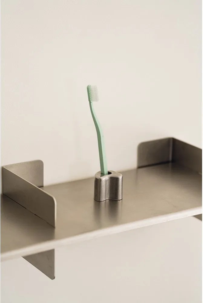 Suport pentru periuța de dinți argintiu din metal Mis – noo.ma