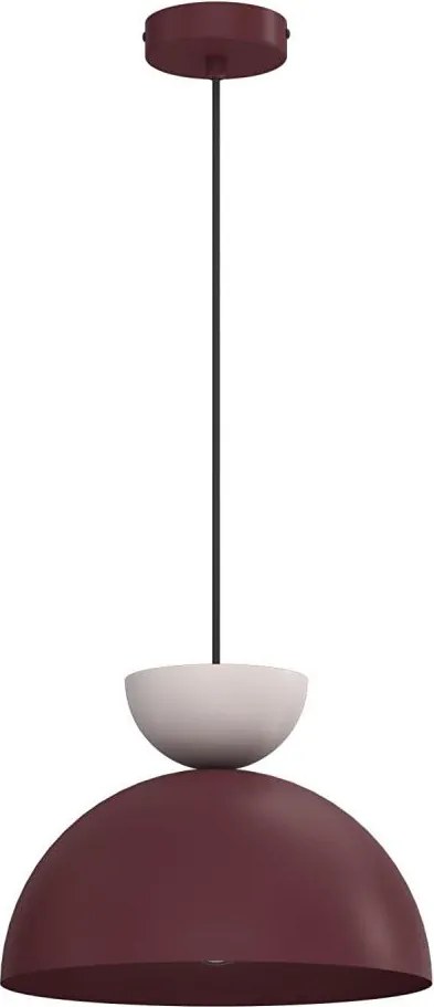Pendul cu cablu NEVIS, 1xE27/15W/230V, Ø 29 cm, vișiniu