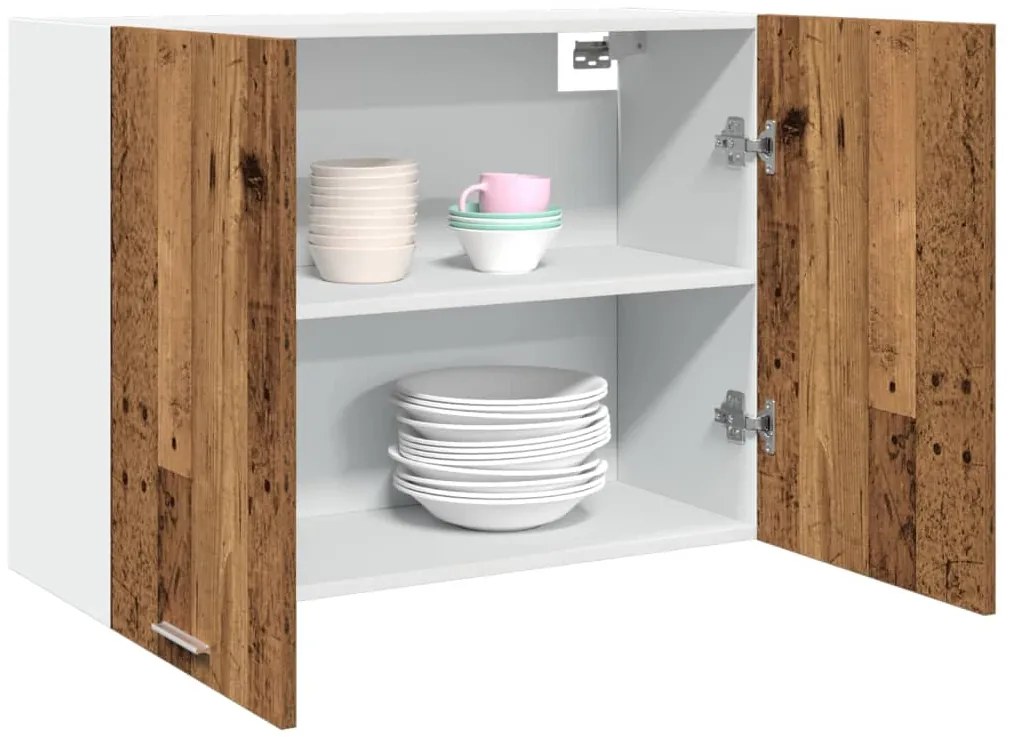 vidaXL Dulap suspendat “Lyon”, lemn vechi, 80x31x60 cm, lemn prelucrat