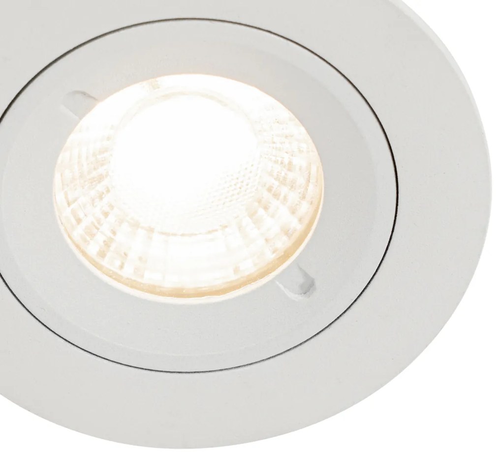 Spot încastrat inteligent alb rotund IP44 incl. Wifi GU10 50mm - Xena