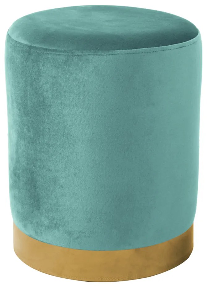 Taburet catifea velvet Alaz menta 31/38/31 cm
