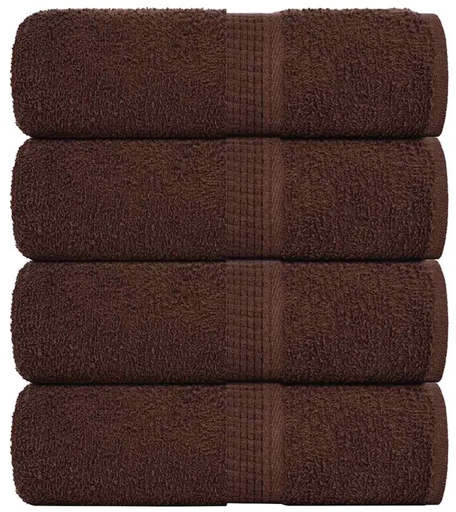 vidaXL Prosoape de baie 4 buc. FROGN maro 30x30 cm 100% bumbac