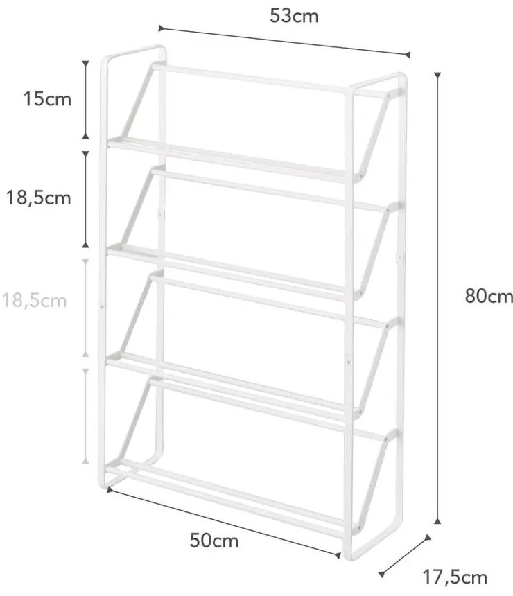 Pantofar alb din metal Frame – YAMAZAKI