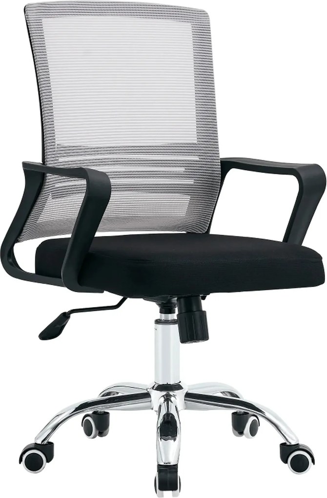 Scaun birou APOLO 2 NEW, gri/negru, plasa/plastic, 47x54x88/98 cm