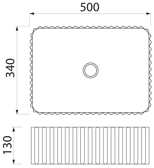 Sapho - Lavoar pentru blat PICOBELLO 50x34 cm ceramică/alb