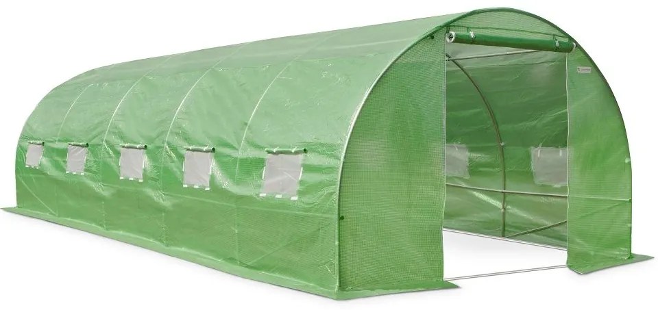 Tunel din folie verde cu cadru metalic 3x8m Garden Point