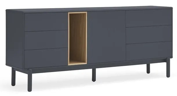 Comodă joasă de culoare gri închis 180x76 cm Corvo - Teulat