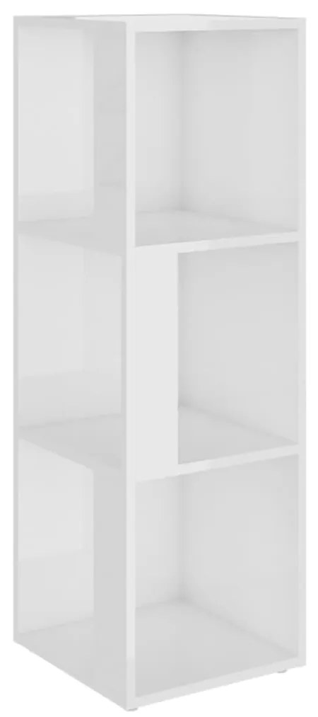 809032 vidaXL Dulap de colț, alb extralucios, 33x33x100 cm, PAL