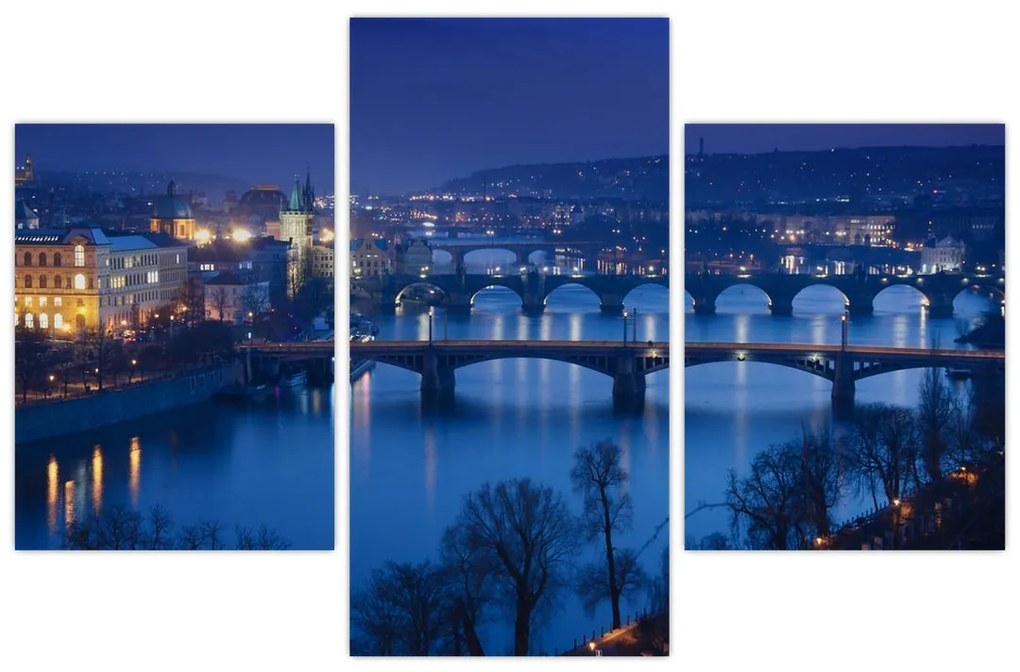 Tablou cu podurile din Praga (90x60 cm)