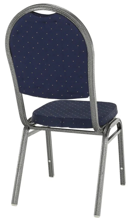Scaun, rabatabil, textil albastru închis/gri cadru, JEFF 2 NEW