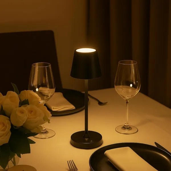 Brilliant - Lampă de masă LED ELORA, tactilă, reglabilă, reîncărcabilă, LED/2,5W/5V 2700K IP44 negru