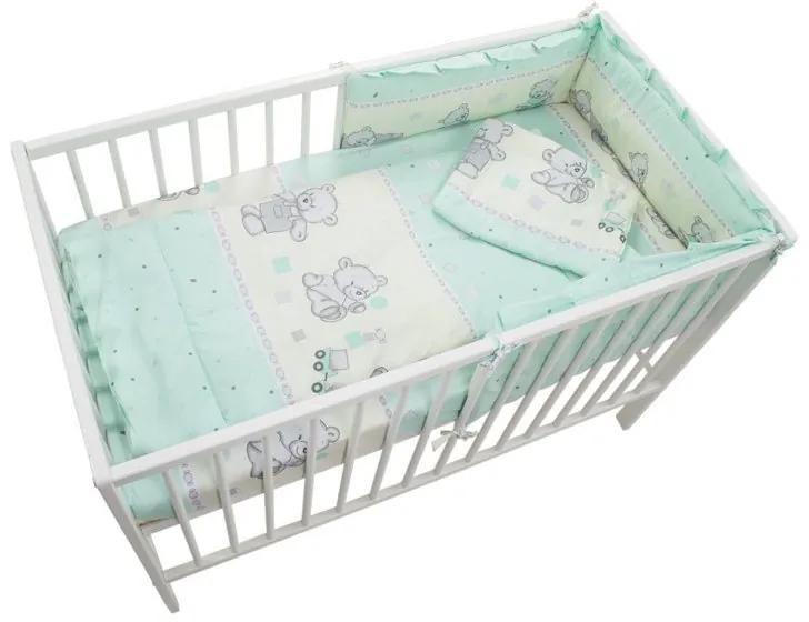 MyKids Lenjerie  Teddy Toys Turquoise 4 Piese M2 120x60