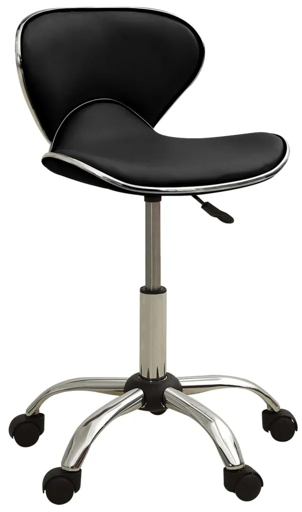 vidaXL Scaun de salon spa, negru, piele ecologică