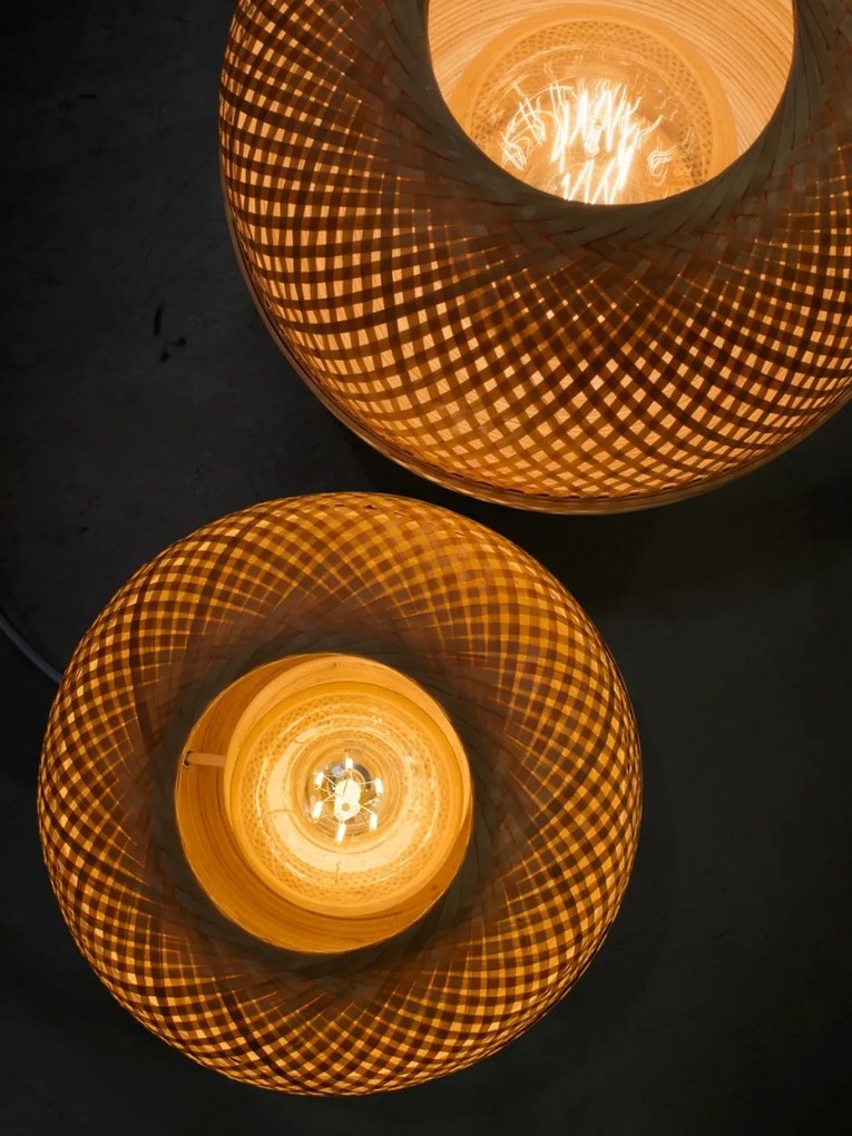 Lampa de masa deosebita din bambus Mekong 30x33cm MEKONG/T32/W