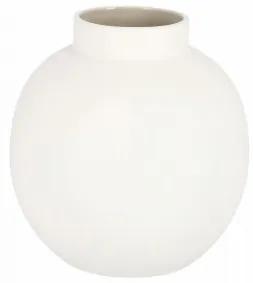 Vaza decorativa din ceramica, Lacquer Round S Alb, Ø22xH21,5 cm