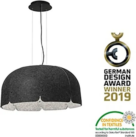 Lustra LED moderna design eco Ø80cm MUTE 3000K gri inchis / gri