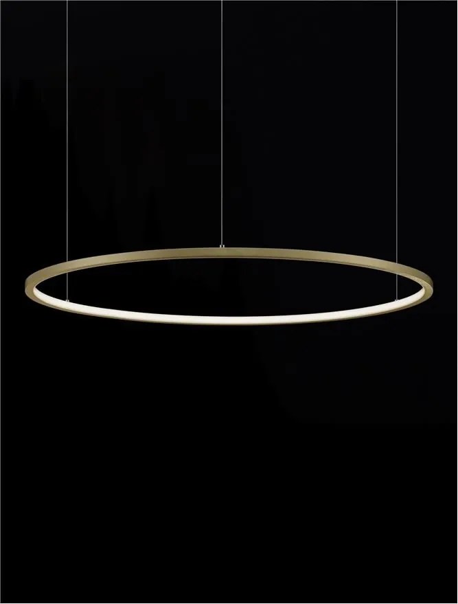 Lustra LED suspendata design modern circular TARQUIN D-80cm aurie
