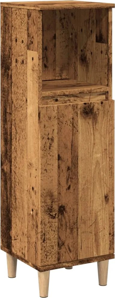 vidaXL Dulap de baie, lemn vechi, 30x30x100 cm, lemn prelucrat