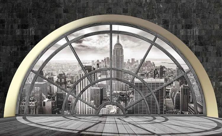 New York City Skyline Window Fototapet, (368 x 254 cm)