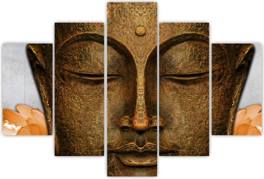 Tablou cu statuie cu detaliu a feței (150x105 cm)