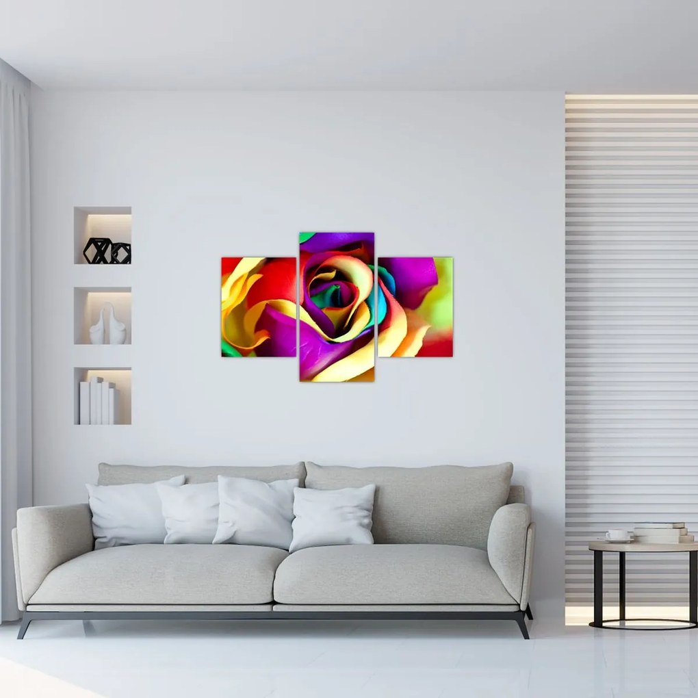 Tablou - Trandafir colorat (90x60 cm)