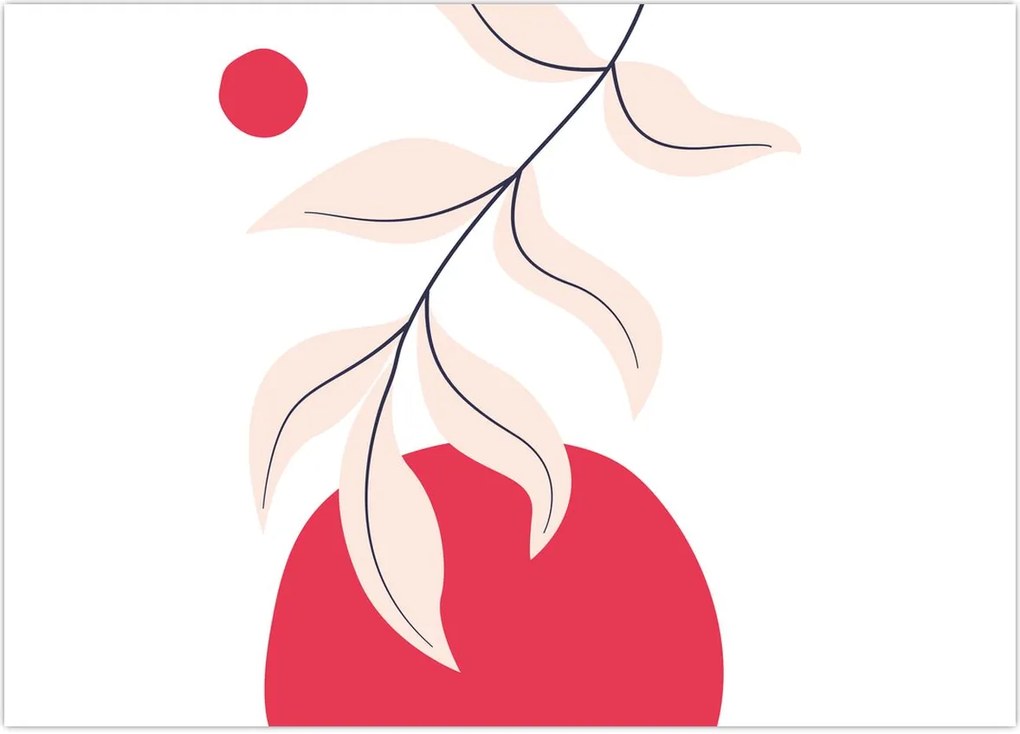 Tablou - Abstracție florală roz N⁰2 (70x50 cm)