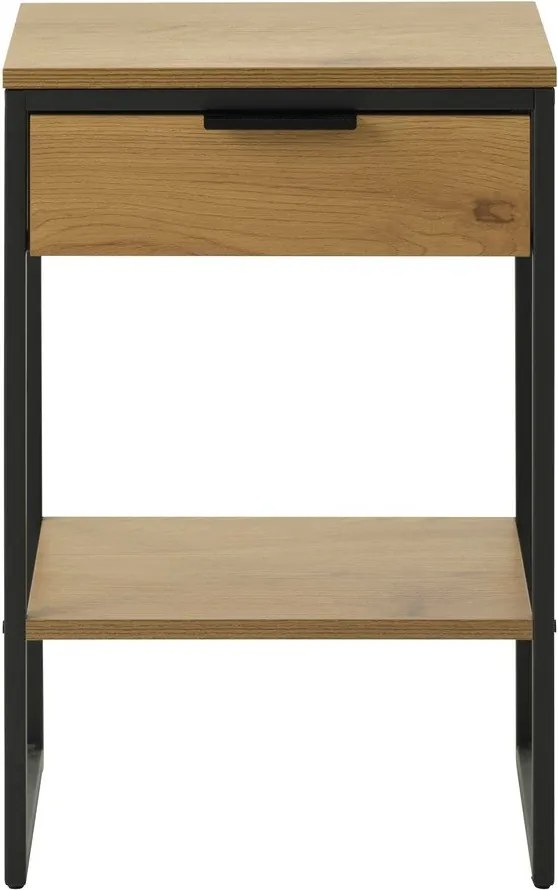 Măsuță auxiliară cu aspect de lemn de stejar 30x40 cm Cesura – Unique Furniture