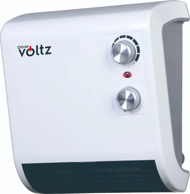 La mâna a doua: Aeroterma Oliver Voltz OV51970J, 2000W, 2 trepte, IPx2, Termostat, Alb